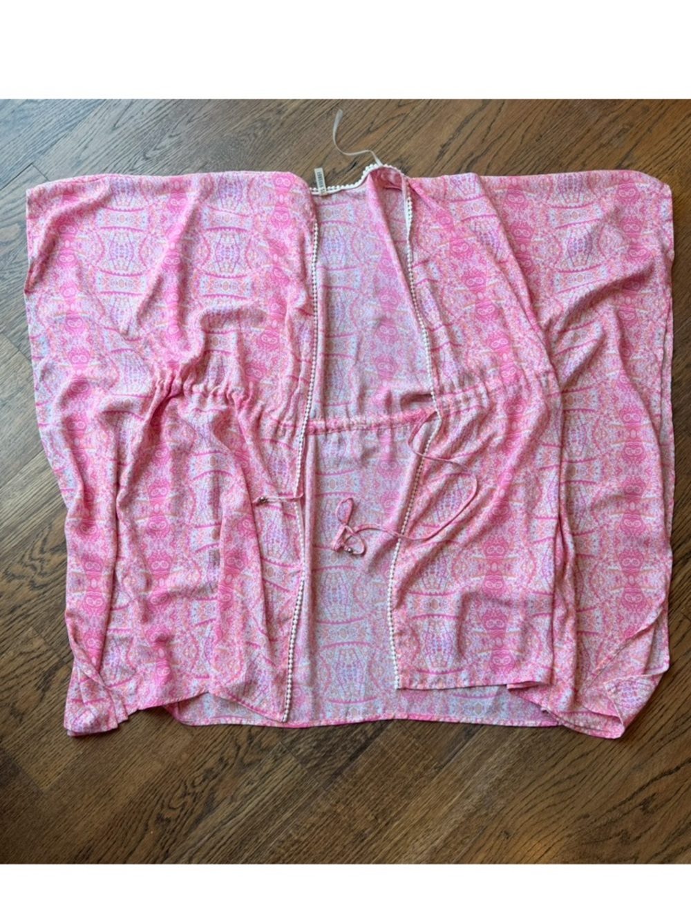 Pink Patterned Lightweight Cover-Up